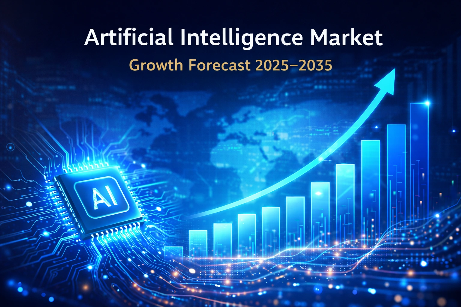 Artificial Intelligence Market Growth Forecast 2025-2035 showing AI industry expansion and market size projection